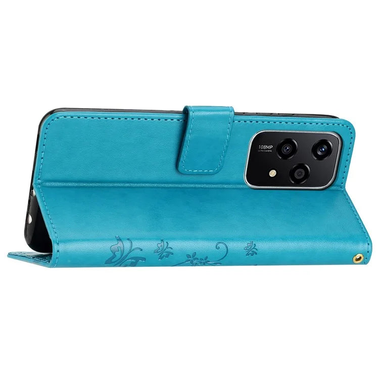 For Honor 200 Lite Case Wallet Leather Phone Cover Butterfly Flower Pattern
