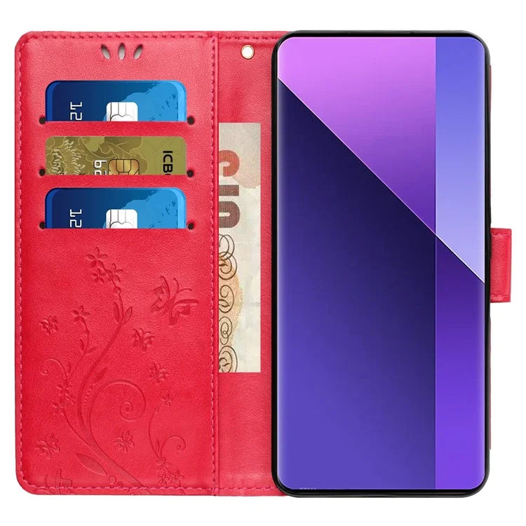For Honor 200 Lite Case Wallet Leather Phone Cover Butterfly Flower Pattern