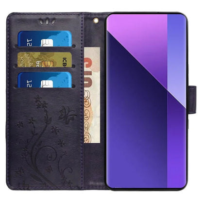 For Honor 200 Lite Case Wallet Leather Phone Cover Butterfly Flower Pattern