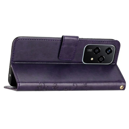For Honor 200 Lite Case Wallet Leather Phone Cover Butterfly Flower Pattern