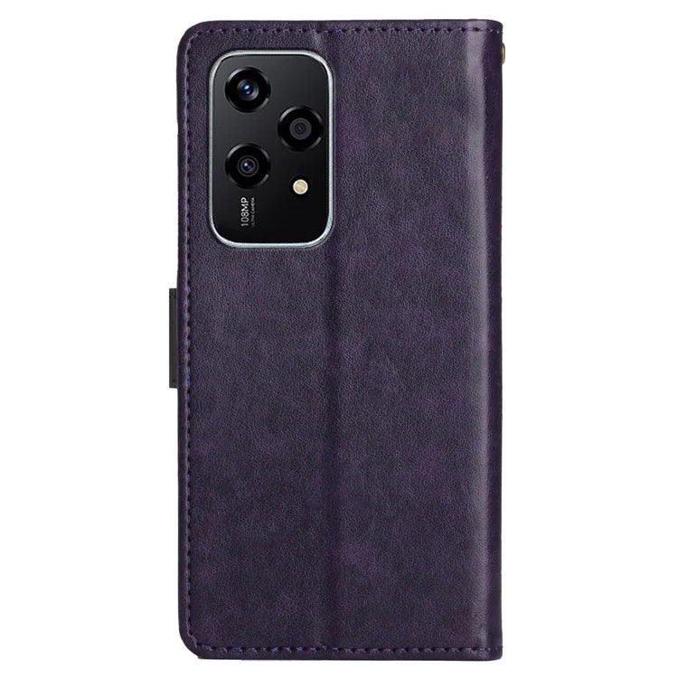For Honor 200 Lite Case Wallet Leather Phone Cover Butterfly Flower Pattern