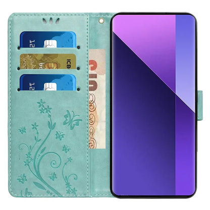 For Honor 200 Lite Case Wallet Leather Phone Cover Butterfly Flower Pattern