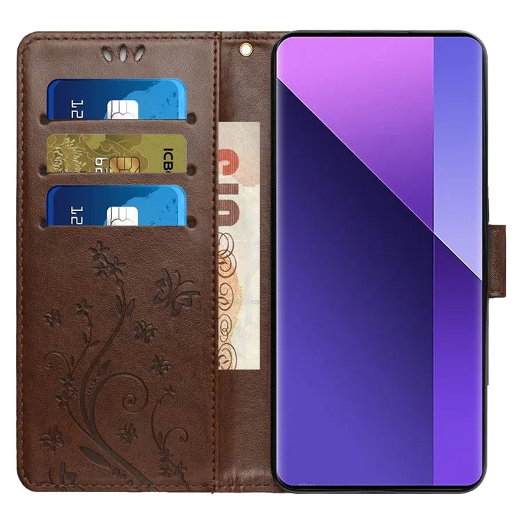 For Honor 200 Lite Case Wallet Leather Phone Cover Butterfly Flower Pattern