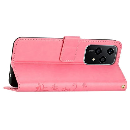 For Honor 200 Lite Case Wallet Leather Phone Cover Butterfly Flower Pattern