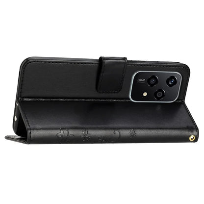 For Honor 200 Lite Case Wallet Leather Phone Cover Butterfly Flower Pattern