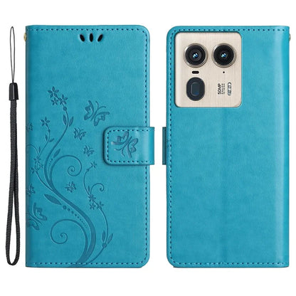 For Motorola Edge 50 Ultra 5G / Moto X50 Ultra 5G Case Butterfly Flower Leather Cover
