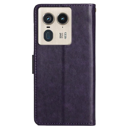 For Motorola Edge 50 Ultra 5G / Moto X50 Ultra 5G Case Butterfly Flower Leather Cover