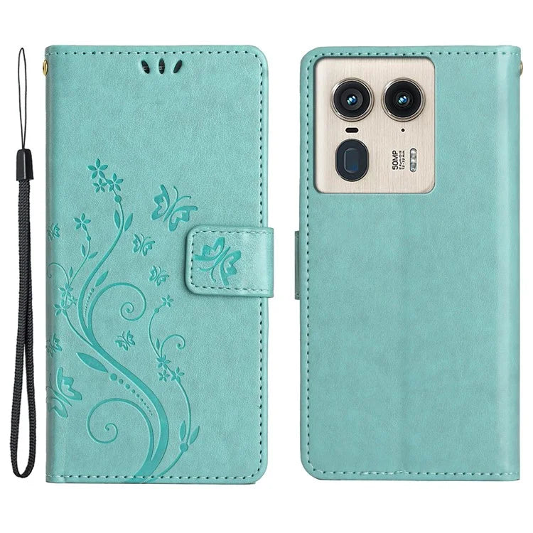 For Motorola Edge 50 Ultra 5G / Moto X50 Ultra 5G Case Butterfly Flower Leather Cover
