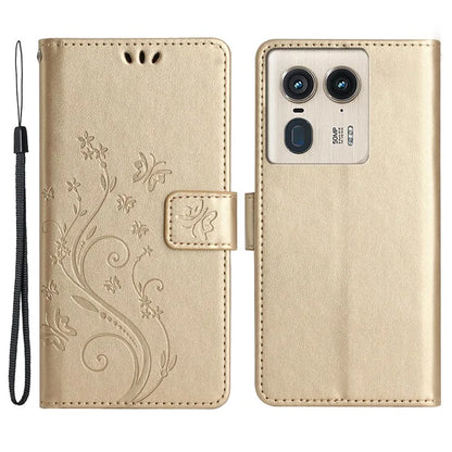 For Motorola Edge 50 Ultra 5G / Moto X50 Ultra 5G Case Butterfly Flower Leather Cover