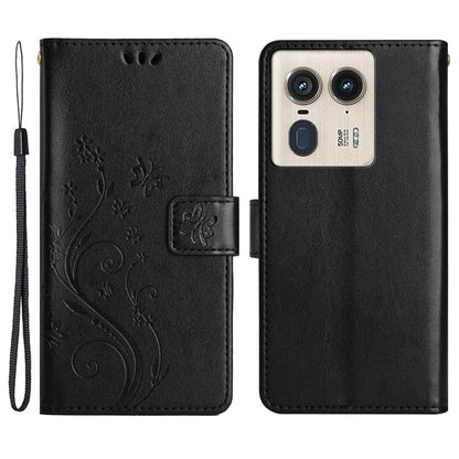 For Motorola Edge 50 Ultra 5G / Moto X50 Ultra 5G Case Butterfly Flower Leather Cover