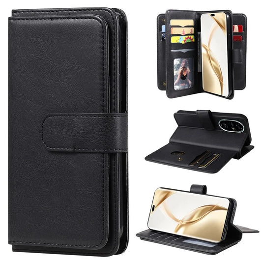 KT Multi-Functional Series-1 For Honor 200 Pro 5G Anti-Drop Leather Case 10 Card Slots Phone Cover