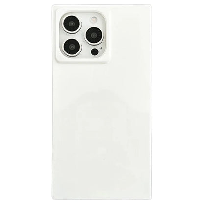 For iPhone 15 Pro Max Case Square Design Glossy TPU Pattern Phone Cover
