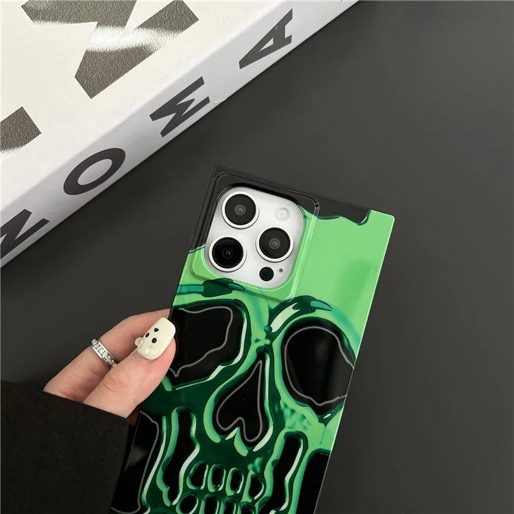 For iPhone 15 Pro Max Case Square Design Glossy TPU Pattern Phone Cover