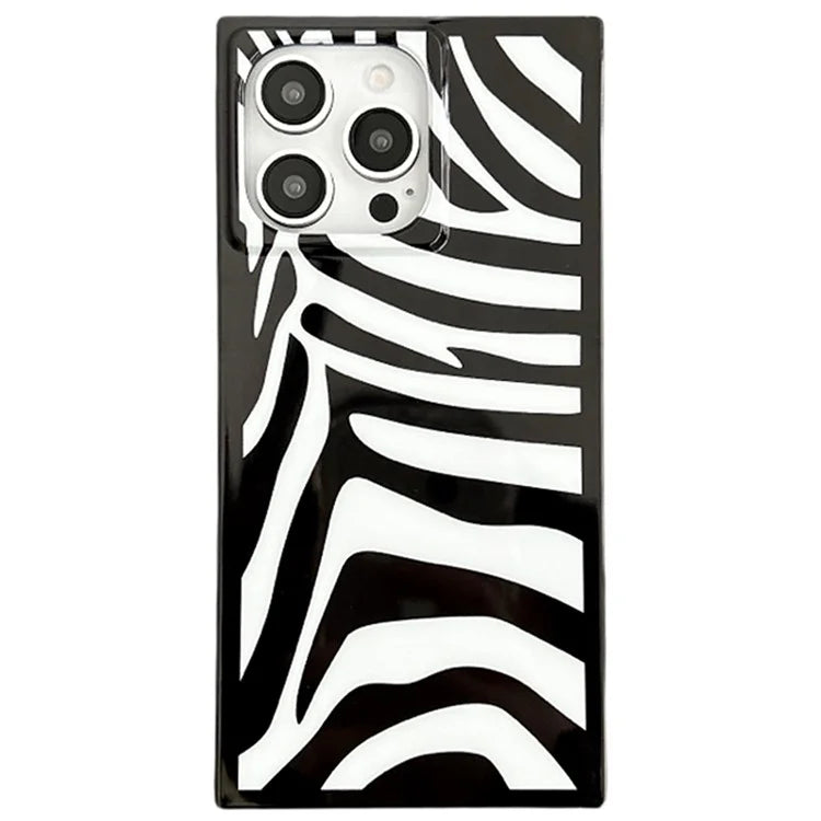 For iPhone 15 Pro Case Pattern Square Edge Flexible TPU Phone Cover