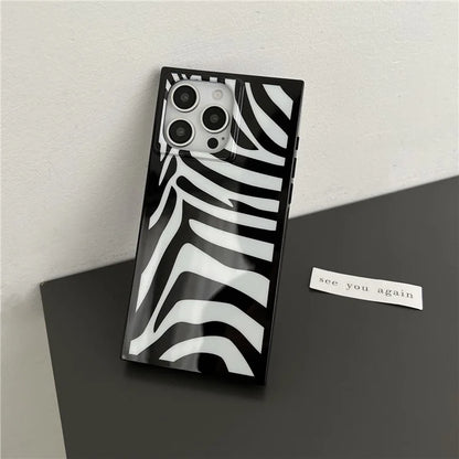 For iPhone 15 Pro Case Pattern Square Edge Flexible TPU Phone Cover