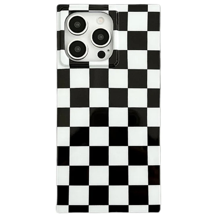 For iPhone 15 Pro Case Pattern Square Edge Flexible TPU Phone Cover