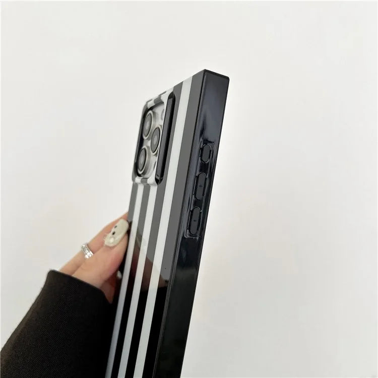 For iPhone 15 Pro Case Pattern Square Edge Flexible TPU Phone Cover
