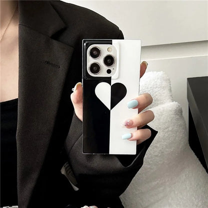 For iPhone 15 Pro Case Pattern Square Edge Flexible TPU Phone Cover
