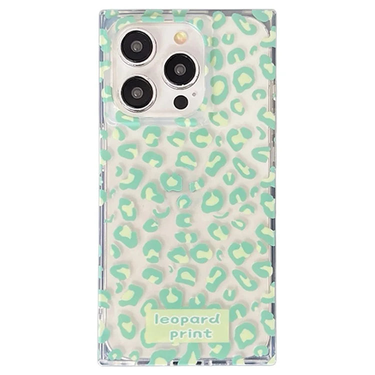 For iPhone 15 Pro Case Pattern Square Edge Flexible TPU Phone Cover