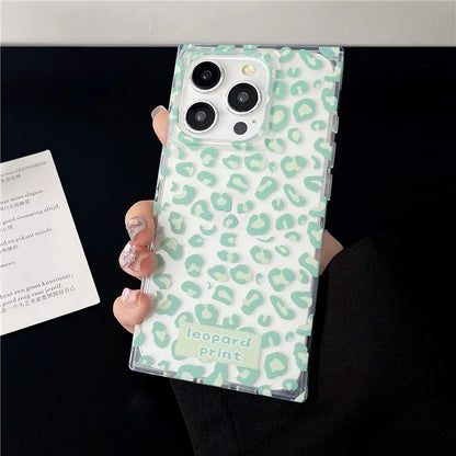 For iPhone 15 Pro Case Pattern Square Edge Flexible TPU Phone Cover
