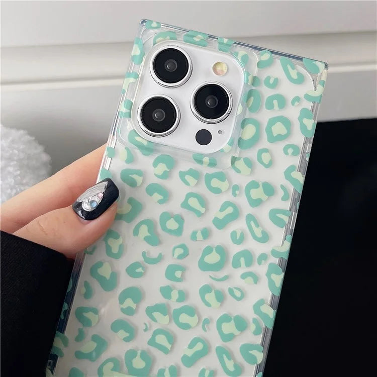 For iPhone 15 Pro Case Pattern Square Edge Flexible TPU Phone Cover
