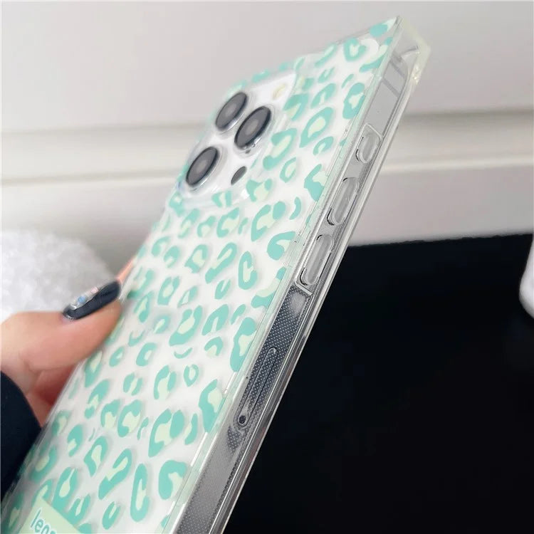 For iPhone 15 Pro Case Pattern Square Edge Flexible TPU Phone Cover