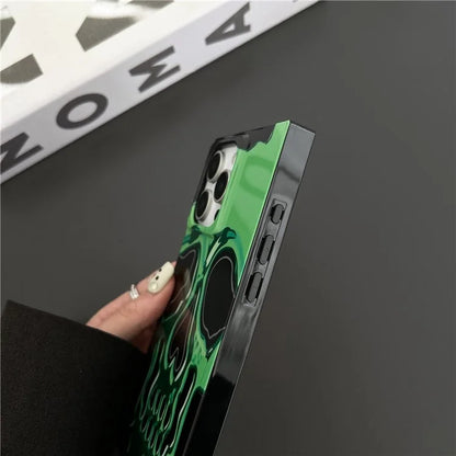 For iPhone 14 Pro Max Square Case Pattern Printed TPU Phone Cover Glossy Trendy