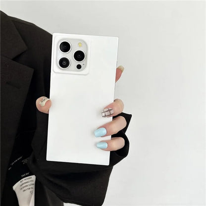 For iPhone 14 Pro Max Square Case Pattern Printed TPU Phone Cover Glossy Trendy
