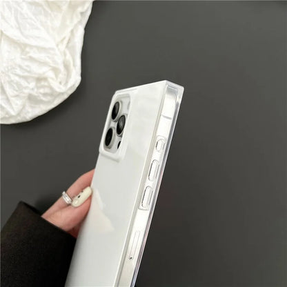 For iPhone 14 Pro Max Square Case Pattern Printed TPU Phone Cover Glossy Trendy