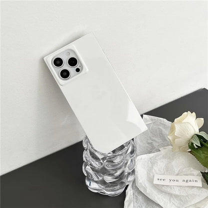 For iPhone 14 Pro Max Square Case Pattern Printed TPU Phone Cover Glossy Trendy