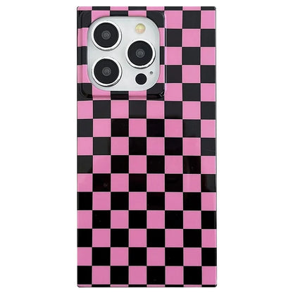 For iPhone 14 Pro Max Square Case Pattern Printed TPU Phone Cover Glossy Trendy