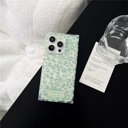For iPhone 14 Pro Max Square Case Pattern Printed TPU Phone Cover Glossy Trendy