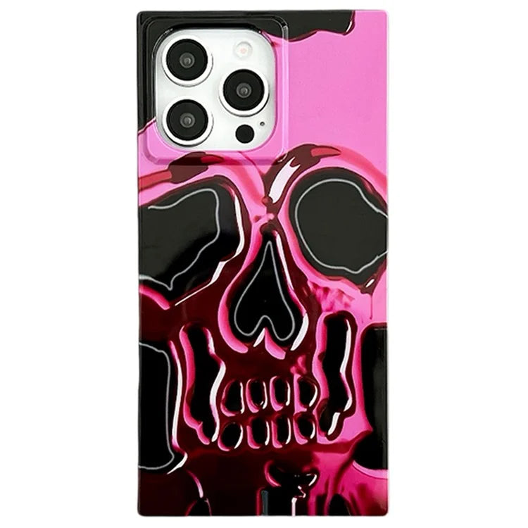 For iPhone 14 Pro Case Square Design Pattern TPU Glossy Protective Cover
