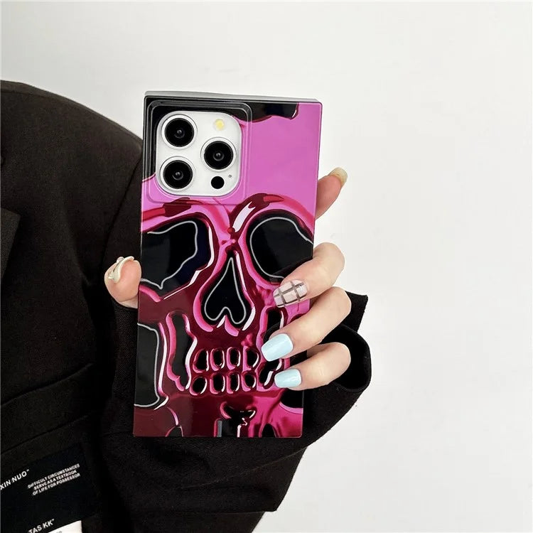 For iPhone 14 Pro Case Square Design Pattern TPU Glossy Protective Cover
