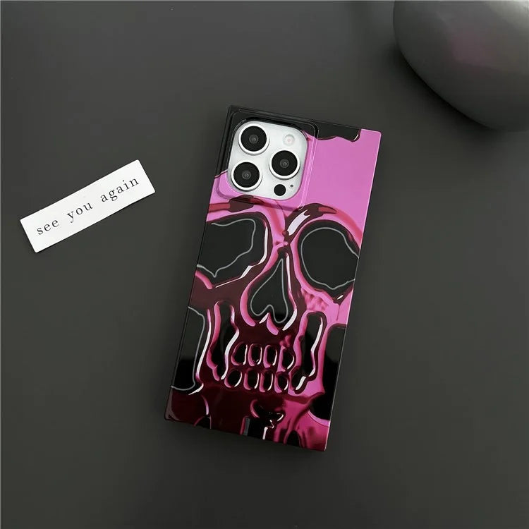 For iPhone 14 Pro Case Square Design Pattern TPU Glossy Protective Cover