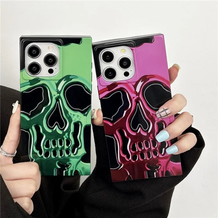 For iPhone 14 Pro Case Square Design Pattern TPU Glossy Protective Cover