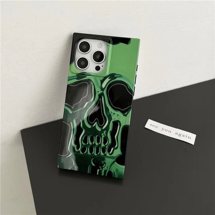 For iPhone 13 Pro Case Pattern Glossy TPU Phone Cover Aesthetic Square Edges