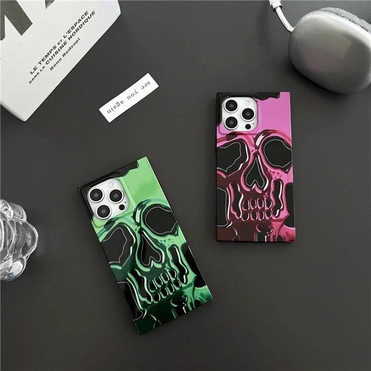 For iPhone 13 Pro Case Pattern Glossy TPU Phone Cover Aesthetic Square Edges