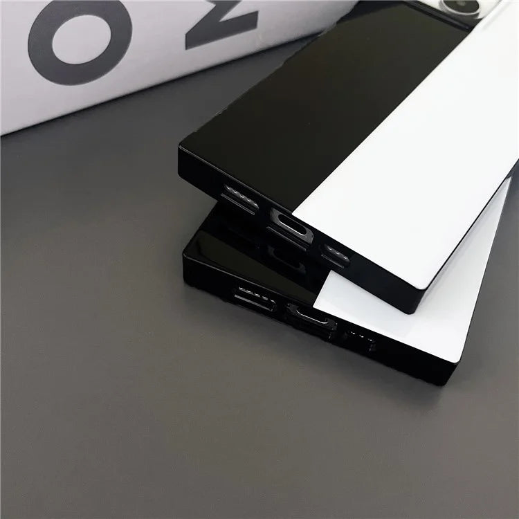 For iPhone 13 Pro Case Pattern Glossy TPU Phone Cover Aesthetic Square Edges