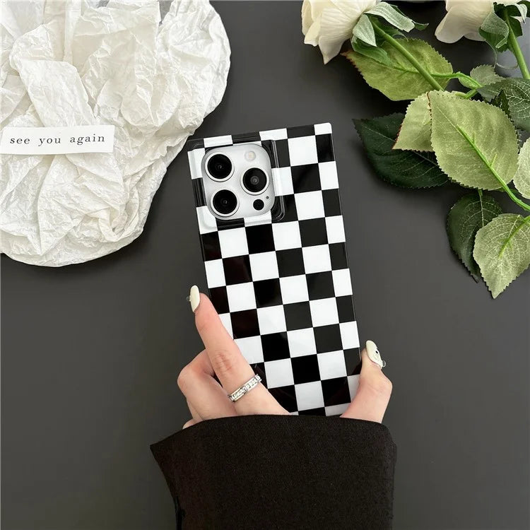 For iPhone 13 Pro Max Square Case Pattern TPU Soft Phone Cover Glossy Surface