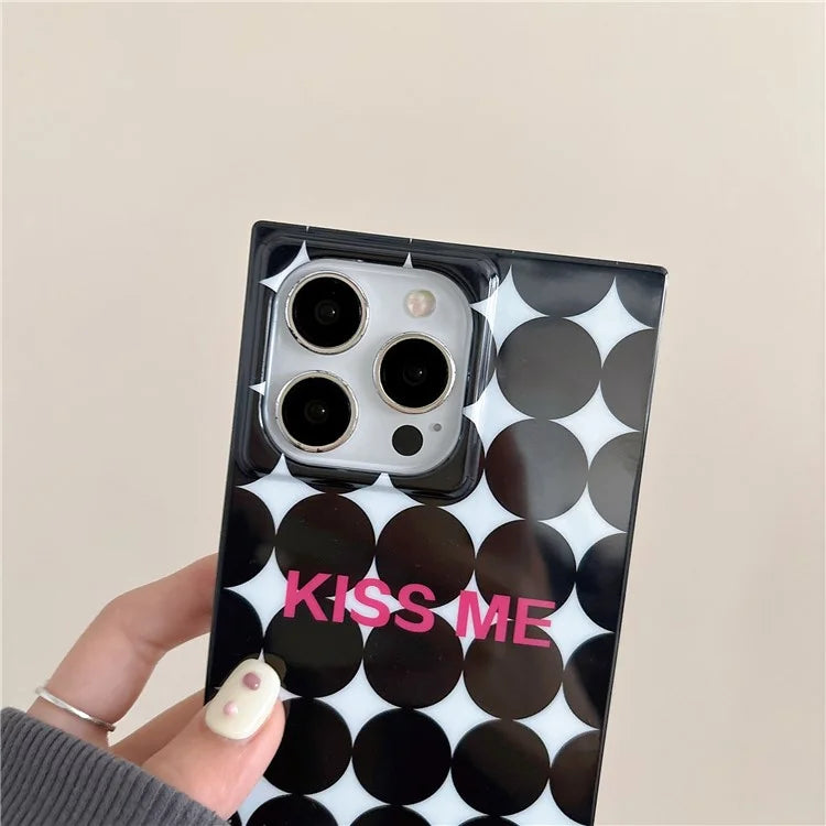 For iPhone 13 Pro Max Square Case Pattern TPU Soft Phone Cover Glossy Surface