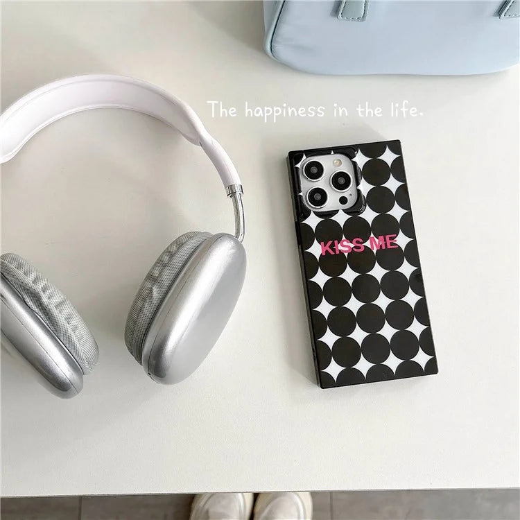 For iPhone 13 Pro Max Square Case Pattern TPU Soft Phone Cover Glossy Surface