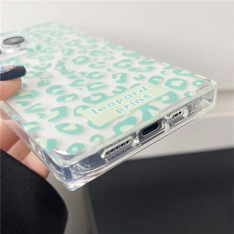 For iPhone 13 Pro Max Square Case Pattern TPU Soft Phone Cover Glossy Surface