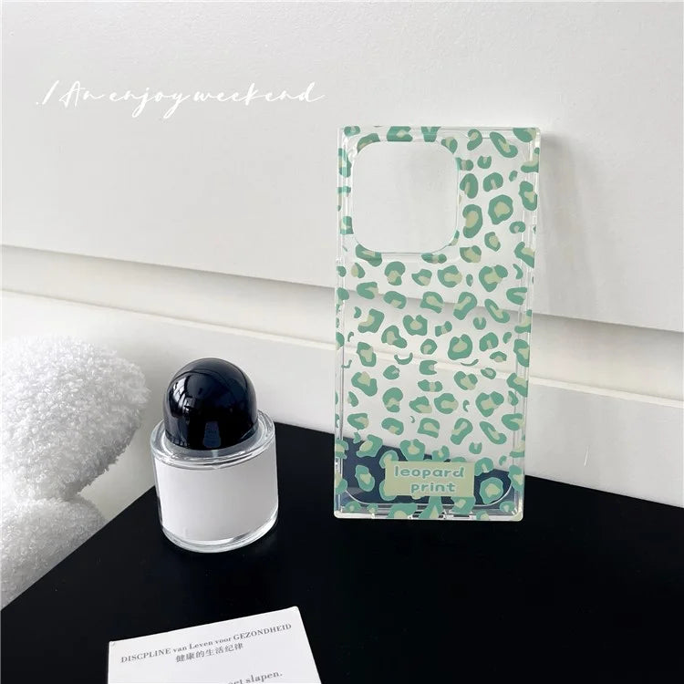 For iPhone 13 Pro Max Square Case Pattern TPU Soft Phone Cover Glossy Surface