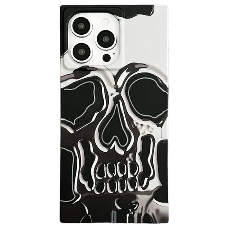 For iPhone 14 Pro Max Case Pattern Printing TPU Square Phone Cover Matte Finish