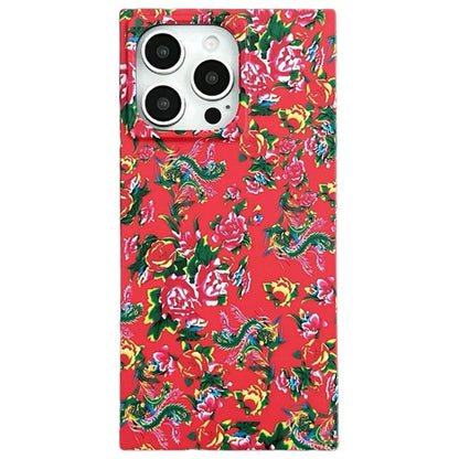For iPhone 15 Pro Matte Case Pattern TPU Flexible Phone Cover Square Edge
