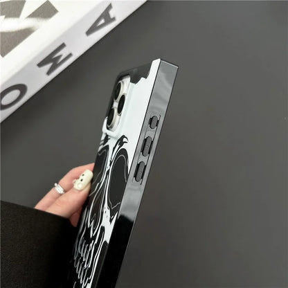 For iPhone 15 Pro Matte Case Pattern TPU Flexible Phone Cover Square Edge