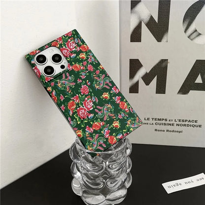For iPhone 14 Pro Case Aesthetic Square Pattern TPU Matte Phone Cover