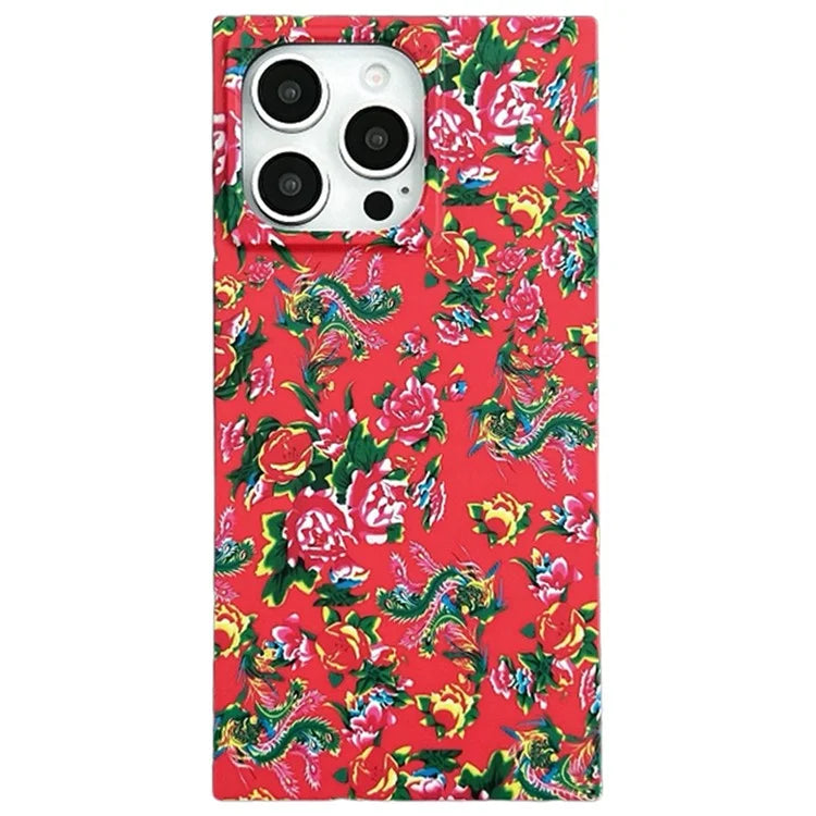 For iPhone 14 Pro Case Aesthetic Square Pattern TPU Matte Phone Cover