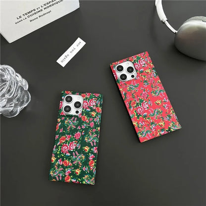 For iPhone 14 Pro Case Aesthetic Square Pattern TPU Matte Phone Cover